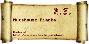 Mutshausz Bianka névjegykártya