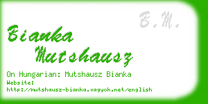 bianka mutshausz business card